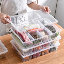 Storage Bottles Compartment Kitchen Crisper Box Refrigerated Food Transparent Desktop Dust-proof Sundries Finishing