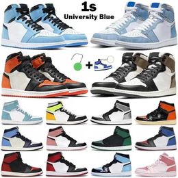 Баскетбольные кроссовки мужчины женщины 1s High OG jumpman 1 University Blue Hyper Royal Mid Light Smoke Grey Chicago Dark Mocha Twist мужские кроссовки PCLY