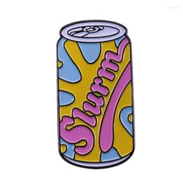 Brooches Slurm Enamel Pin Jolt Cola Can Brooch Colourful Drink Badge Inspired 90s Nostalgia Jewellery