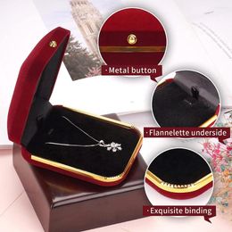 Jewelry Pouches Velvet Ring Box Necklace Pendant Gift Boxes For Thanksgiving Birthday Wedding Christmas Showcase Displays