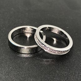 Stainless Steel Simples Diamond Ring Chequered Simple Couple Jewellery Plain Ring Party Jewellery Wedding Bridal