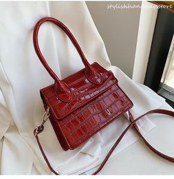 Fashion Small Alligator Square Bags Womens Handbag Designer Brand Leather Shoulder Bag Tote Crossbody Bags for Women Purse C0603
