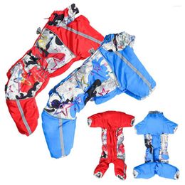 Dog Apparel Overalls For Dogs Winter Clothes Reflective Soft Fleece Padded Small Coat Outfit Chihuahua Yorkie Full-Covered Stomach