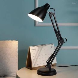 Table Lamps Simple Reading Lamp Studying Lights E27 Holder Adjustable With Switch Button American Style Classical Desk Lighting