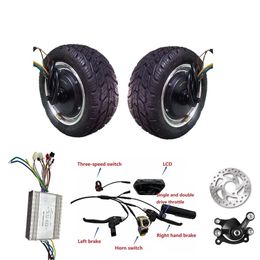 11 inch 48V1000W 15000W speed 65KM/h Double Drive Hub Motor Controller Electric Bike Scooter Kit Wheel Brushless Motor Bicicle
