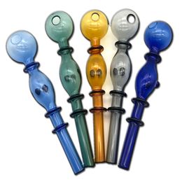 Tobacco Cucumber Hand Heady Glass Pipes Pyrex Spoon Bongs Oil Burners Nail Smoking Pipe Thick 8 Colours Choose 5.5 inches