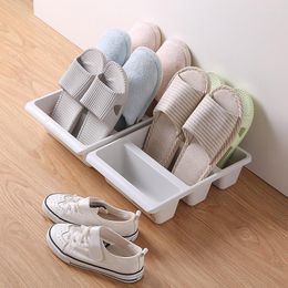 Clothing Storage Creative Shoe Box Upright Plastic Organizer Dustproof Holder For Home Organiser Closet