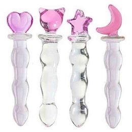 Vibrator Sex toys Massager Anal Toys Candway - Smooth Crystal Glass Plug for Men and Women Massage Accessories Masturbation Adult 6AVM