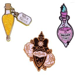 Brooches Magic Luck Potion Bottle Enamel Pin Witch Accessories Gift