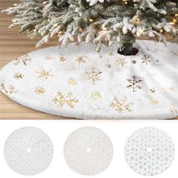 Christmas Decorations Tree Skirt Exquisite Santa Snowman Elk Snowflake Xmas Bottom Decor Merry For Home 2023 Ornament