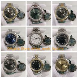 20 Style 904L Steel Watch for Men 41mm Sapphire 18k Yellow Gold Wimbledon Grey Dial Fluted Bezel Two Tone Bracelet V12 Green Blue Champagne Cal.2813 Mens Watches