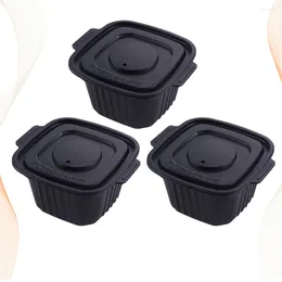 Dinnerware Sets 3 PCs Disposable Self-heating Pot Box Packaging Restaurant Factory Supplies For Lucnh Bento