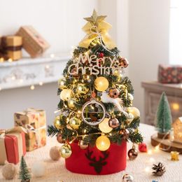 Christmas Decorations 45cm/60cm Tree LED Lights Glowing Desk Decoration 2022 Novelty Gift Ball Ornaments Room Home Decor Year