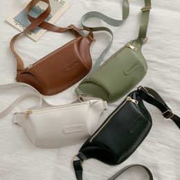 Waist Bags Solid Colour Woman Fanny pack PU leather Lady Chest Multifunction Mobile coin purse Fashion Banana 221125