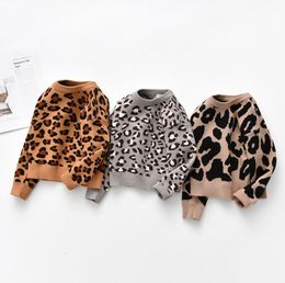 Pullover Emmababy Kids Baby Boys Sweaters Leopard Knitted Casual Long Sleeve Children's Tops Toddler Boy Girl Clothes 221128