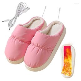 Carpets USB Electric Heating Boots Feet Warmer Soft Portable Winter Relief Shoes Home Heated Slipper Pad Warmers