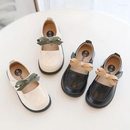 Flat Shoes 2022 Spring Fashion Girls Butterfly Mary Janes Baby Kids Leather Princess For Girl Chldren Flats Lolita