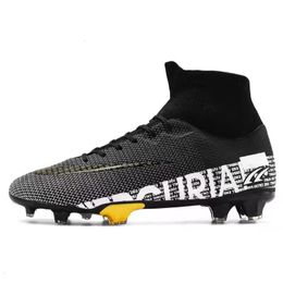 Dress Shoes Men Soccer Adult Kids TFFG High Ankle Football Boots Cleats Grass Training Sport Footwear Trend MenS Sneakers 3545 221125