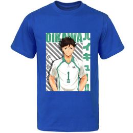 T Shirts Men's Haikyuu Shirt Tooru Oikawa Men Summer Oversized High School Haruku Tshirts Short Sleeve Tee O'neck Tops Camisetas Ooru Shirts Ee Ops 123