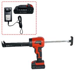 Caulking Gun 220mm Electric Cordless Rechargeable 4 Gear Cement Glass Adhesive Glue Sealant Machine with 2000mA Battery 221128