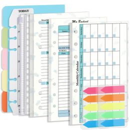 Notepads A6 Loose Leaf Notebook Refill Spiral Binder Inner Page Budget Page Weekly Monthly Inside Paper Stationery 221128