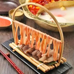 Plates Private Home Cuisine Special Personalized Cold Dish Small Bamboo Basket Hanger Mutton Dry Zhawu Dessert Plate Cabas