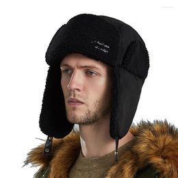 Berets Winter Hats For Men Bomber Women Bonnets Cap Man Thick Warm Outdoor Russia Caps