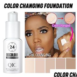 Foundation 30Ml Liquid Foundation Magic Colour Changing Face Concealer Cream Base Makeup Waterproof Fl Erage Cosmetics Drop Delivery Dhfrl