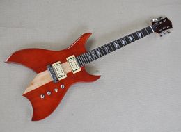 Red Neck Thru Body Electric Guitar with HUmbuckers Rosewood Fretboard 24 Frets Can be Customised