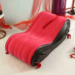 NXY Sex furniture Inflatable Sofa 440lb Load Carrying Capacity EP PVC Furniture Air Cushion Chair For Couples 220107