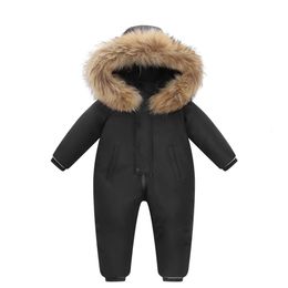 Down Coat 30 Winter warm Snowsuit Boy 90% Duck Jacket Infant overcoat toddler girl Clothes Kid Jumpsuit 2 6y parka real fur clothing 221125