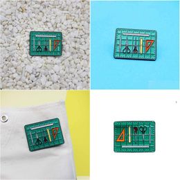 Pins Brooches Cartoon Green Tool Box Brooch For Girls Enamel Pin Wholesale Trend Personality Metal Badge Jewellery Small Fashion Acce Dhkbx