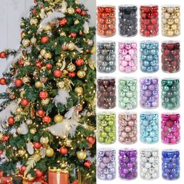Christmas Decorations 34pcs Colourful balls tree hanging ornament xmas navidad ball year home decor natal pendant 221125