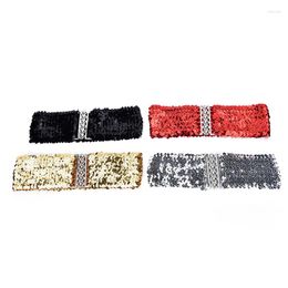 Belts Bling Womens Rivet Sequins Elastic Stretch Wide Waist Belt Waistband Slim Casual