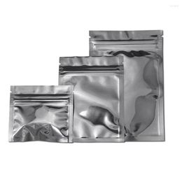 Storage Bags 100Pcs Aluminium Foil Bag Heat Grip Self Seal Reclosable Tear Notch Food Tea Snack Reusable Packing Pouches