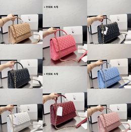 Luxury Lambskin Womens Single-Shoulder Bag Solid Colour Rhombus Lattice Handbag Classic Chain Fashion Messenger Bag Buckle Latch Handbags Envelope Bags