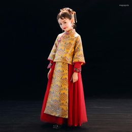 Ethnic Clothing Chinese Traditional Children Hanfu Dress Girl Embroidery Tang Suit Fairy Dance Costume Princess Cosplay