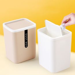 Waste Bins Creative Mini Small Waste Bin Desktop Garbage Basket Home Table Plastic Office Supplies Trash Can Dustbin Sundries Barrel Box 221128