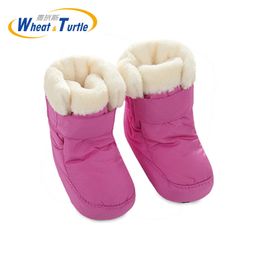 First Walkers Mother Kids Baby Shoes walkers Unisex Winter Warm Boots For Infant Faux Fur Inner Snow Toddler Prewalker Bootie 221125