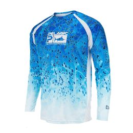 Outdoor TShirts PELAGIC Fishing Men's Long Sleeve Performance Shirt 50 UPF Protection Quick Dry Tops Lightweight Thin Breathable Shirts 221128