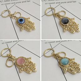 Creative Fatima's Hand Keychain Pendant Korean Version Devil's Eye Bag Car Jewelry Keychains Gift Accessories