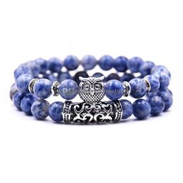 Charm Bracelets Design Natural Stone Animal Owl Creative Yoga Bangle Bracelet Women And Men Charm Fashion Accessories 11 Styles Drop Dhjp7