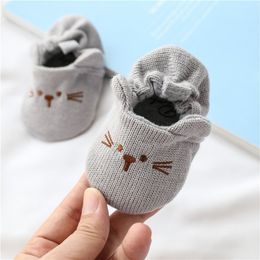 First Walkers Toddler Girl Knitted Shoes Snow Boots born Baby Autumn Winter Cotton Warm Soft Sole Plush Prewalker 018Months 221125