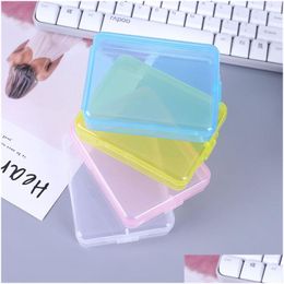 Storage Boxes Bins Plastic Storage Containers Rec Mask Case Empty Transparent Make Up Organisers Package Portable Mascarilla Jewel Dh5Wo