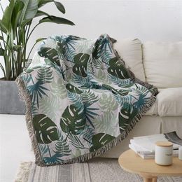 Chair Covers Nordic Throw Blanket Multifunction Cool Leaves Decorative Slipcover Cobertor On Sofa Bed Travel Non-slip Stitching Soft