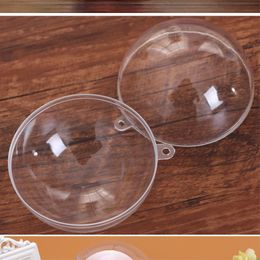 3cm -16cm Transparent Openable Plastic Christmas Decorations Ball Clear Bauble Ornament Gift Present Box