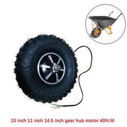10 11 inch 14.5 inch gear hub motor 24V-60V 300W-800W 40N.M electric unicycle trolley snowmobile fat Tyre large torque