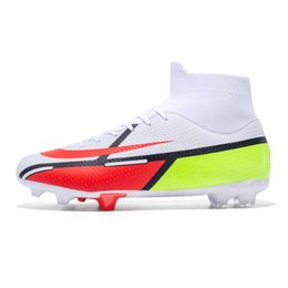 Dress Shoes High Top Football Men Soccer Boots Long Spikes Outdoor Training Sneakers TF FG Chuteira Futebol Women 221125