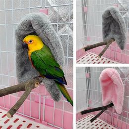 Bird Cages 1 Pcs Soft Plush Hammock Winter Windproof Parrot Cage Hanging Bed Parakeet Cave Hideout Tent Pet s Nest Supplies 221128