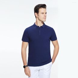 Men's Polos Polo Shirt 2022 Latest Pure Colour Simple Style Short-sleeved Top Urban Fashion Business Casual Loose Mens